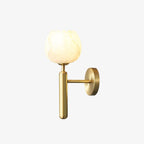 Mian wall lamp alabaster flowers glowing in a serene setting