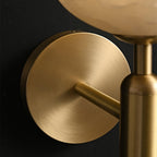 Mian wall lamp natural stone flower shade close-up detail