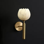 Mian wall lamp warm light through the translucent alabaster