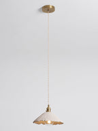 Microcement Pendant Light, Raw Cement Shade, Gold E14 Fitting, Braided Cord