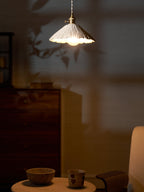 Microcement Pendant Light, Raw Cement Shade, Gold E14 Fitting, Braided Cord