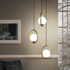 White glass pendant light with warm contemporary glow