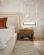 Mila Pendant Light, White Glass Globe, Brass, Black or Silver, E27