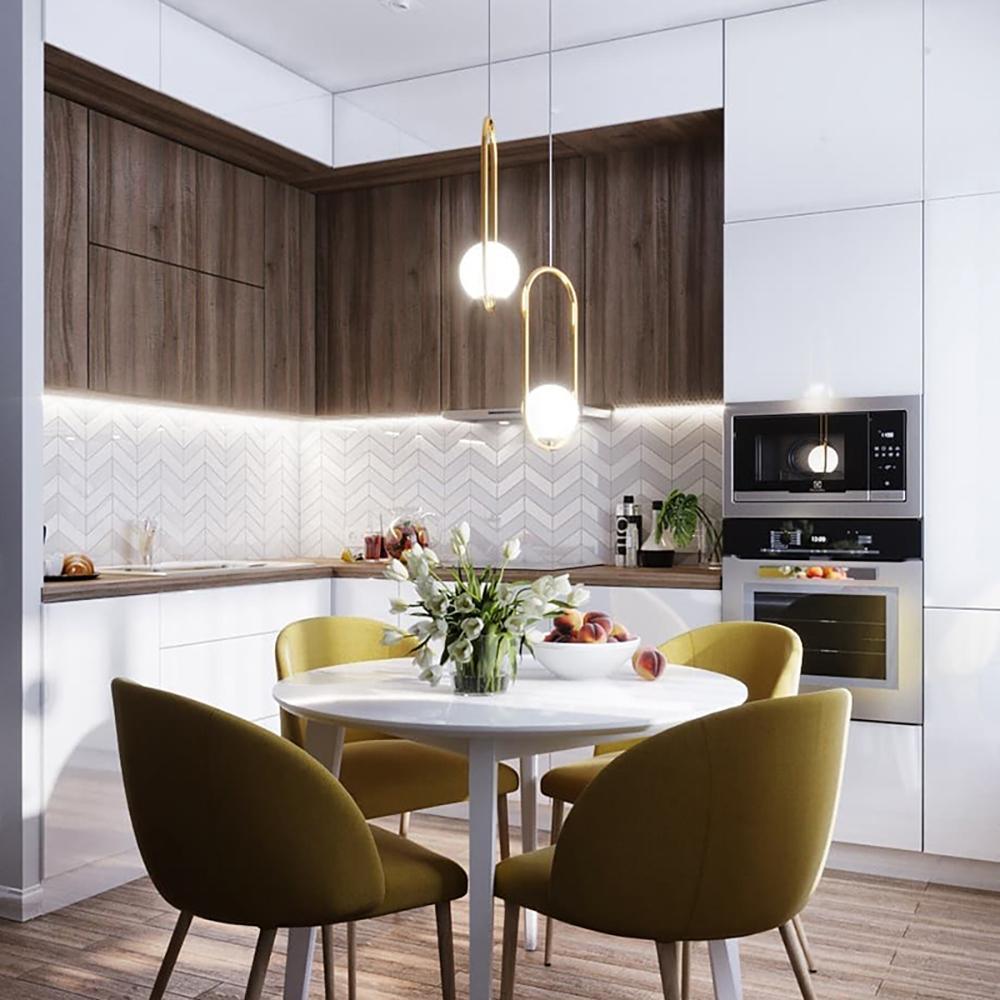 Oval glass globe pendant light with warm light inside