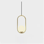 Mila Pendant Light, White Glass Globe, Brass, Black or Silver, E27