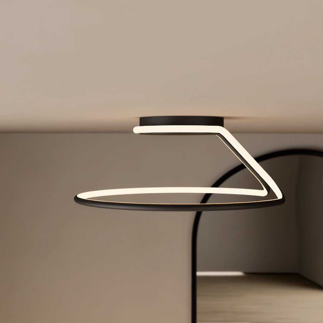 Diffused-Glow Ceiling Light With Sleek Minimalist Silhouette