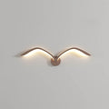 Applique murale en forme d’aile, fer et acrylique, lumière LED chaude