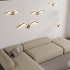 Applique murale en forme d’aile, fer et acrylique, lumière LED chaude