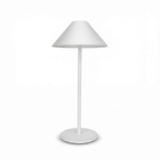 Metalbaseret skrivebordslampe, genopladelig trefarvet LED, varm glød, 15 tommer høj