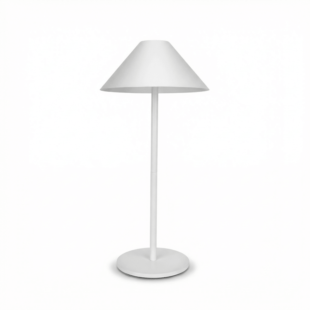 Metalbaseret skrivebordslampe, genopladelig trefarvet LED, varm glød, 15 tommer høj