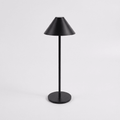 Metalbaseret skrivebordslampe, genopladelig trefarvet LED, varm glød, 15 tommer høj