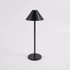 Metalbaseret skrivebordslampe, genopladelig trefarvet LED, varm glød, 15 tommer høj