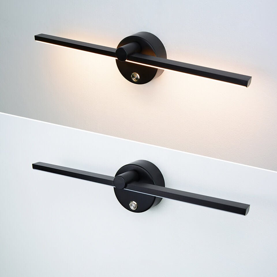 Aluminium Bar Wall Sconce, Slim LED Light With Iron Frame, Nordic Minimalist