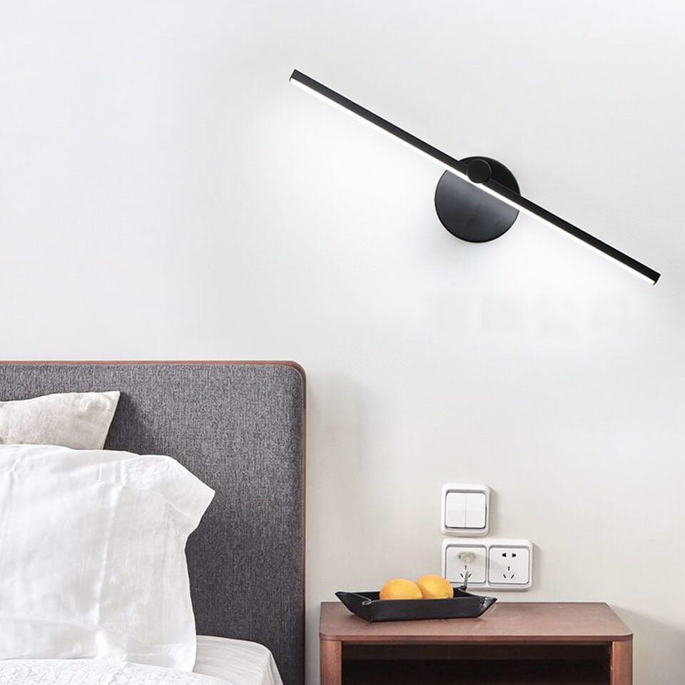 Aluminium Bar Wall Sconce, Slim LED Light With Iron Frame, Nordic Minimalist