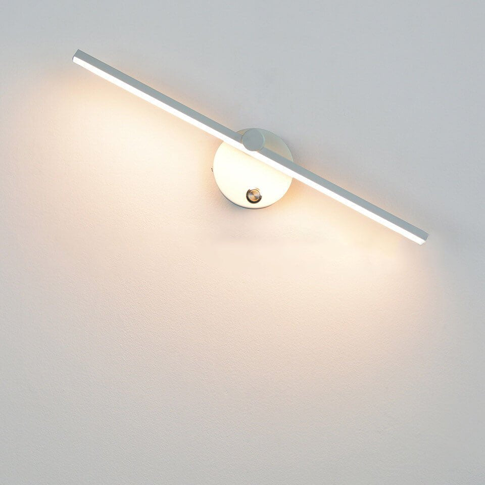 Aluminium Bar Wall Sconce, Slim LED Light With Iron Frame, Nordic Minimalist