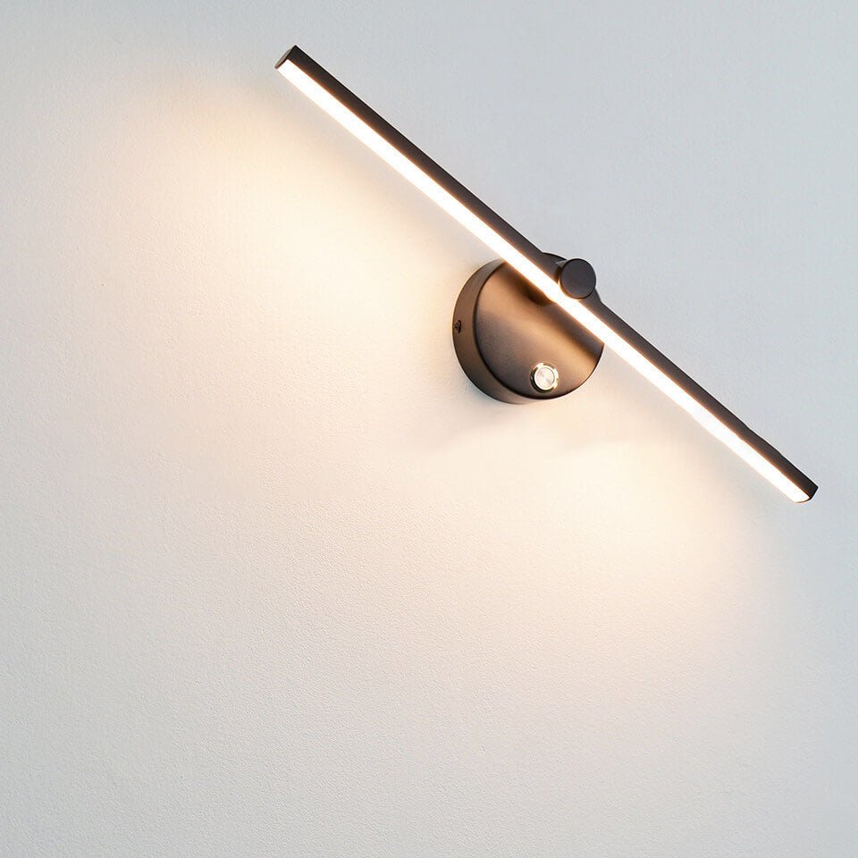 Aluminium Bar Wall Sconce, Slim LED Light With Iron Frame, Nordic Minimalist