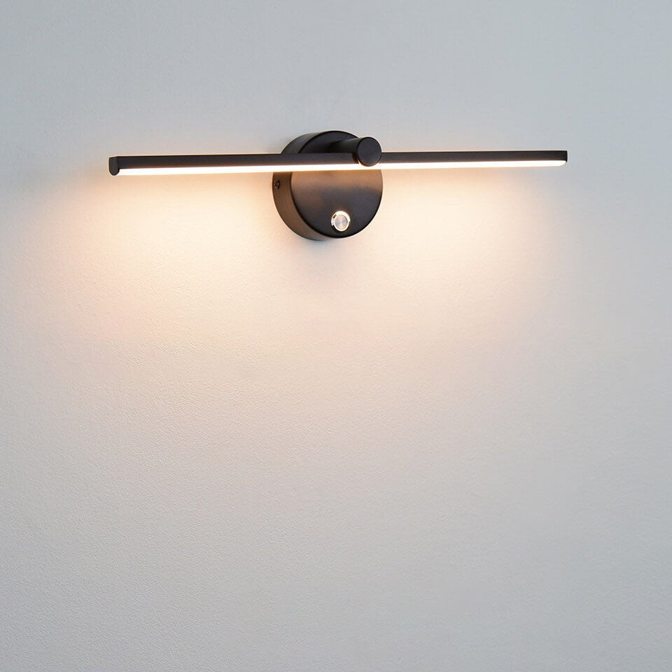 Aluminium Bar Wall Sconce, Slim LED Light With Iron Frame, Nordic Minimalist