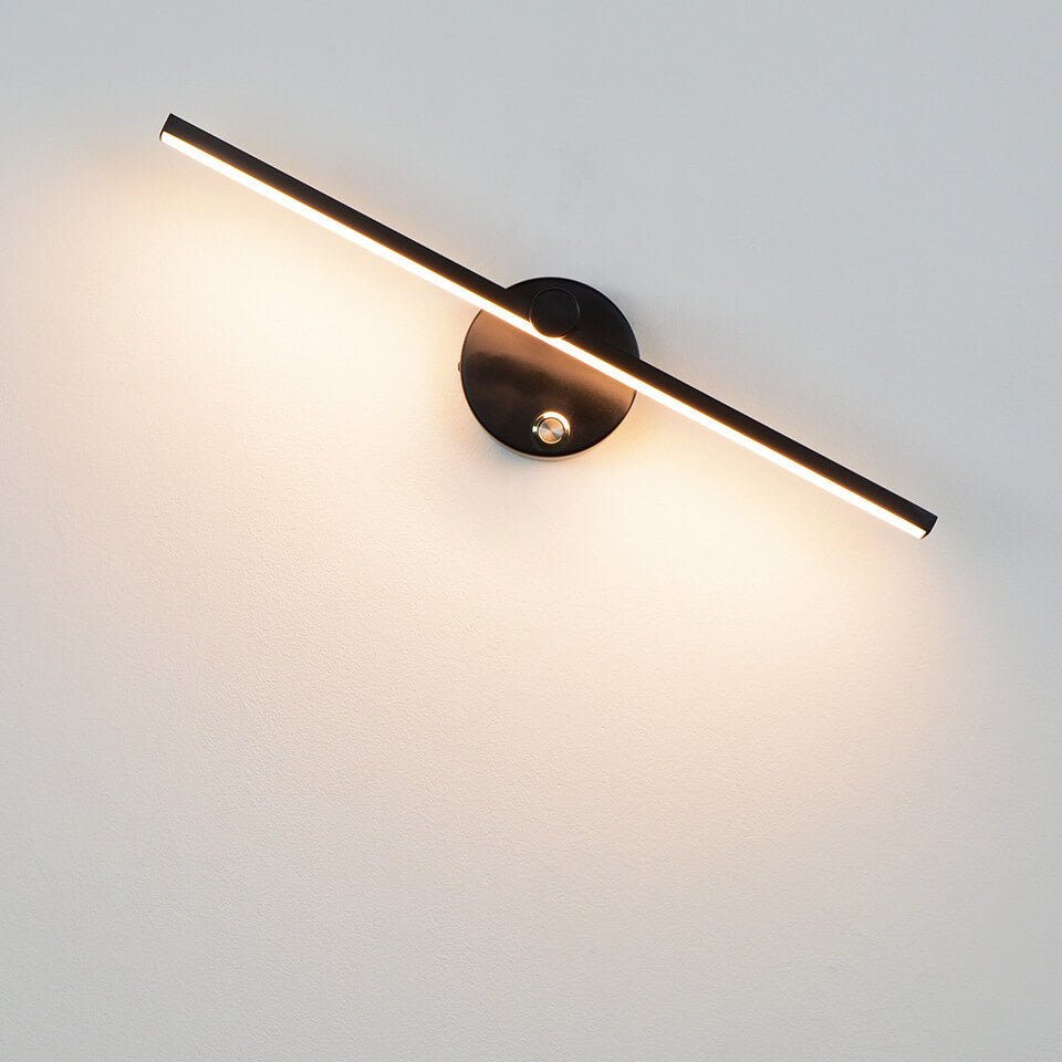 Aluminium Bar Wall Sconce, Slim LED Light With Iron Frame, Nordic Minimalist