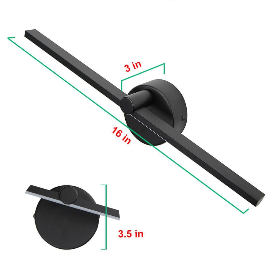 Aluminium Bar Wall Sconce, Slim LED Light With Iron Frame, Nordic Minimalist