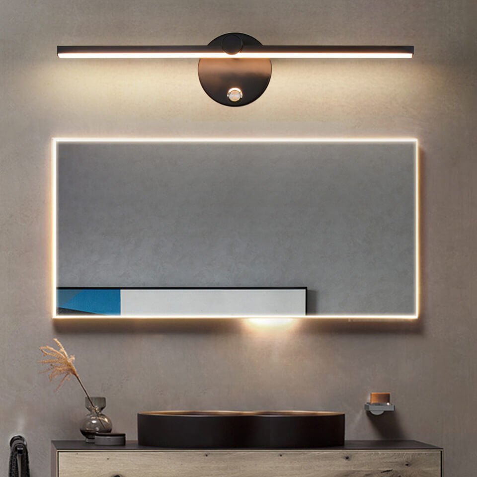 Aluminium Bar Wall Sconce, Slim LED Light With Iron Frame, Nordic Minimalist