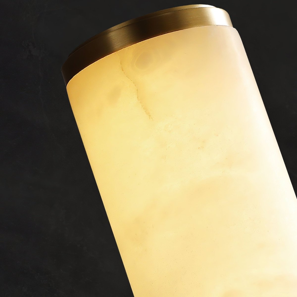 Copper Accent Wall Light, Warm LED Glow, Faux Spanish Marble Finish