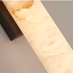 Copper Accent Wall Light, Warm LED Glow, Faux Spanish Marble Finish
