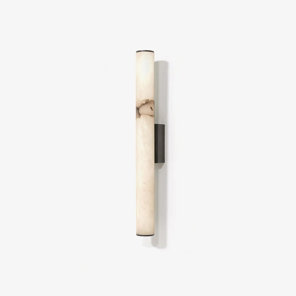 Copper Accent Wall Light, Warm LED Glow, Faux Spanish Marble Finish