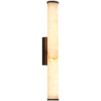 Copper Accent Wall Light, Warm LED Glow, Faux Spanish Marble Finish
