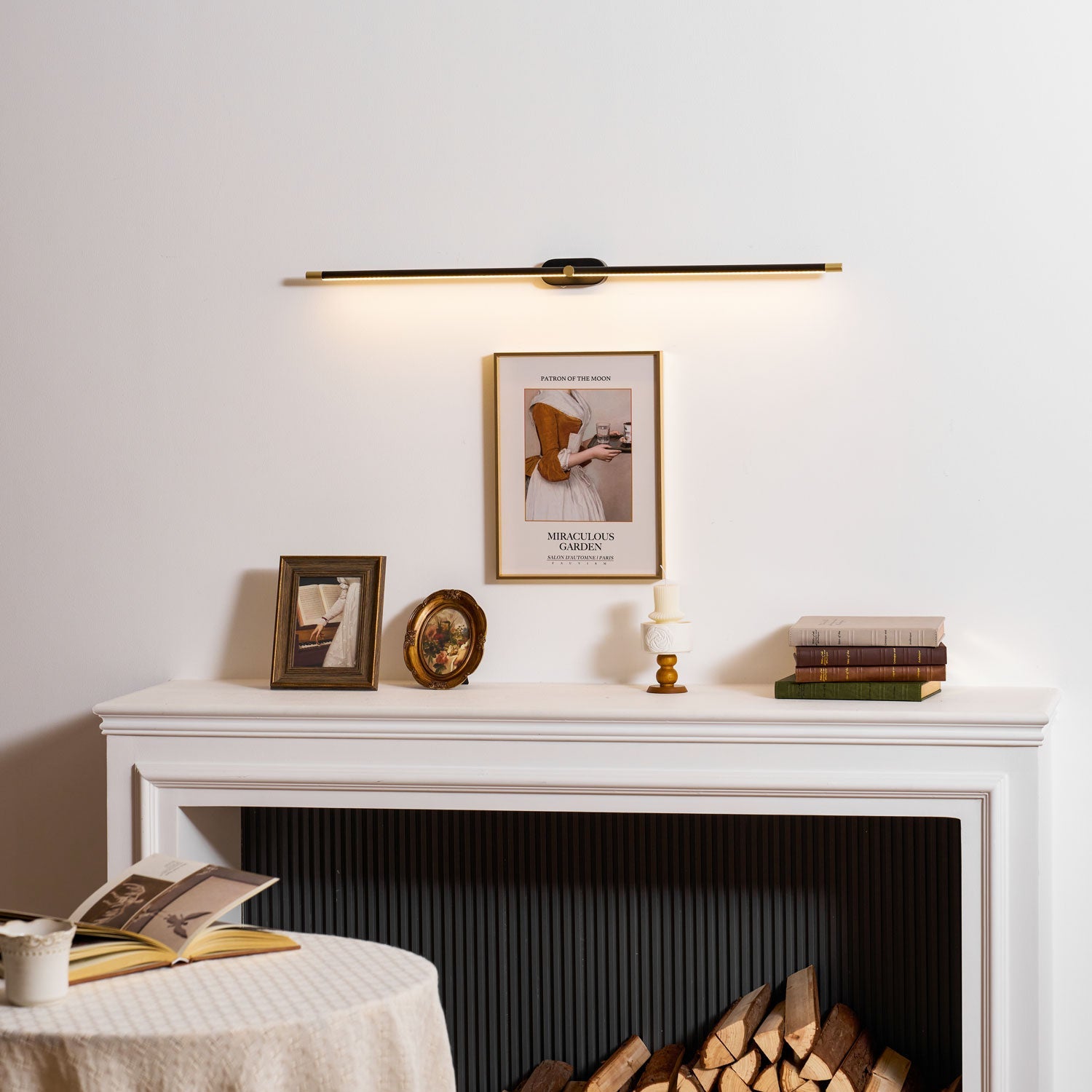 Wall Lamp, Rechargeable Cordless Linear LED, USB, Remote Dimmable