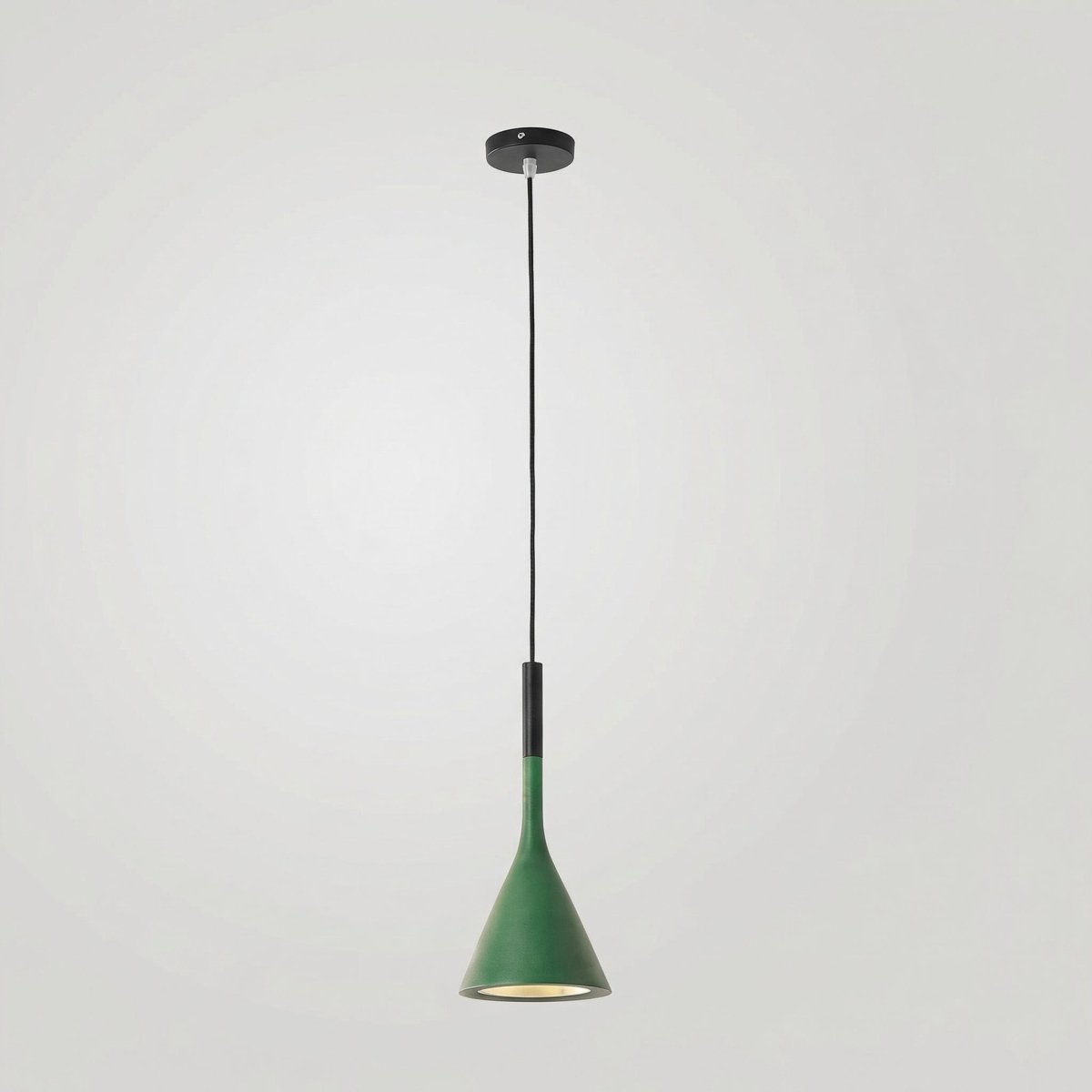 Aluminum Cone Pendant Light, Nordic Minimalist Design, 12-Inch Drop