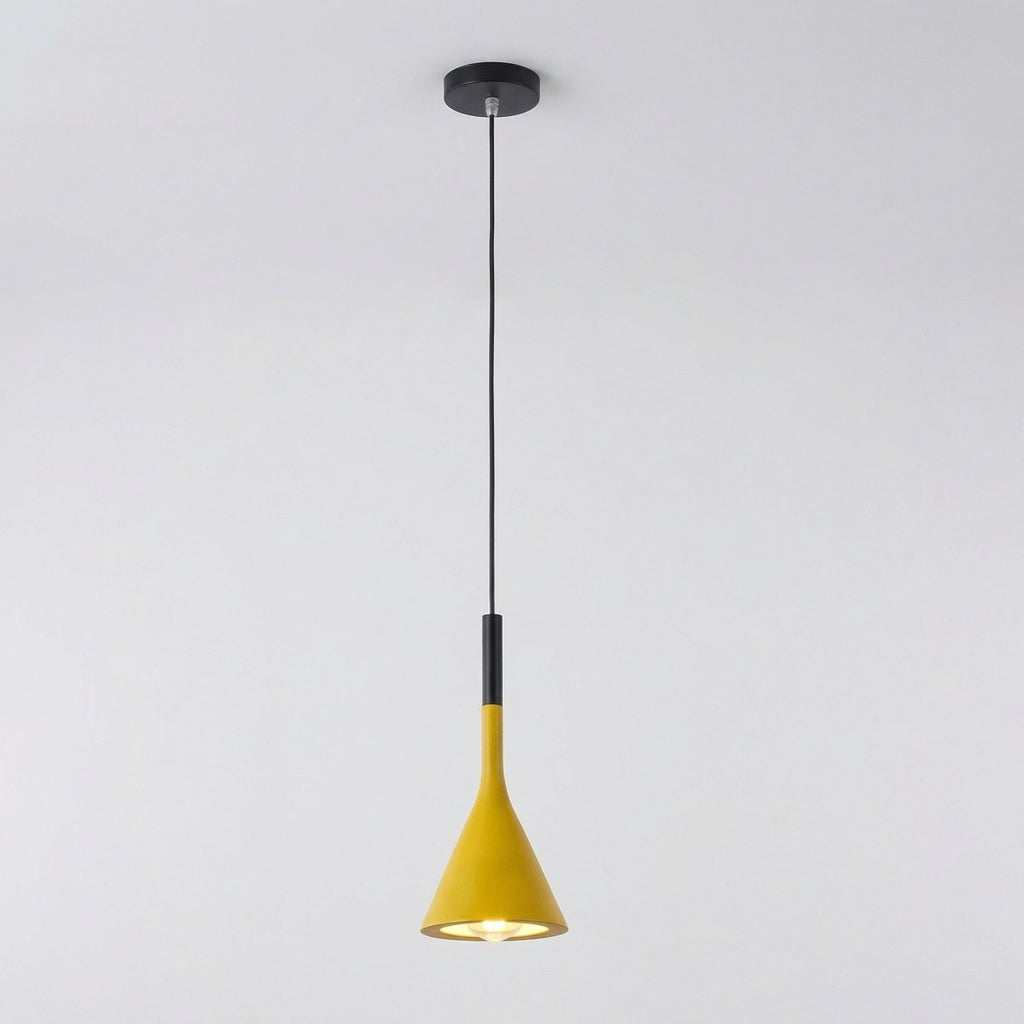 Aluminum Cone Pendant Light, Nordic Minimalist Design, 12-Inch Drop