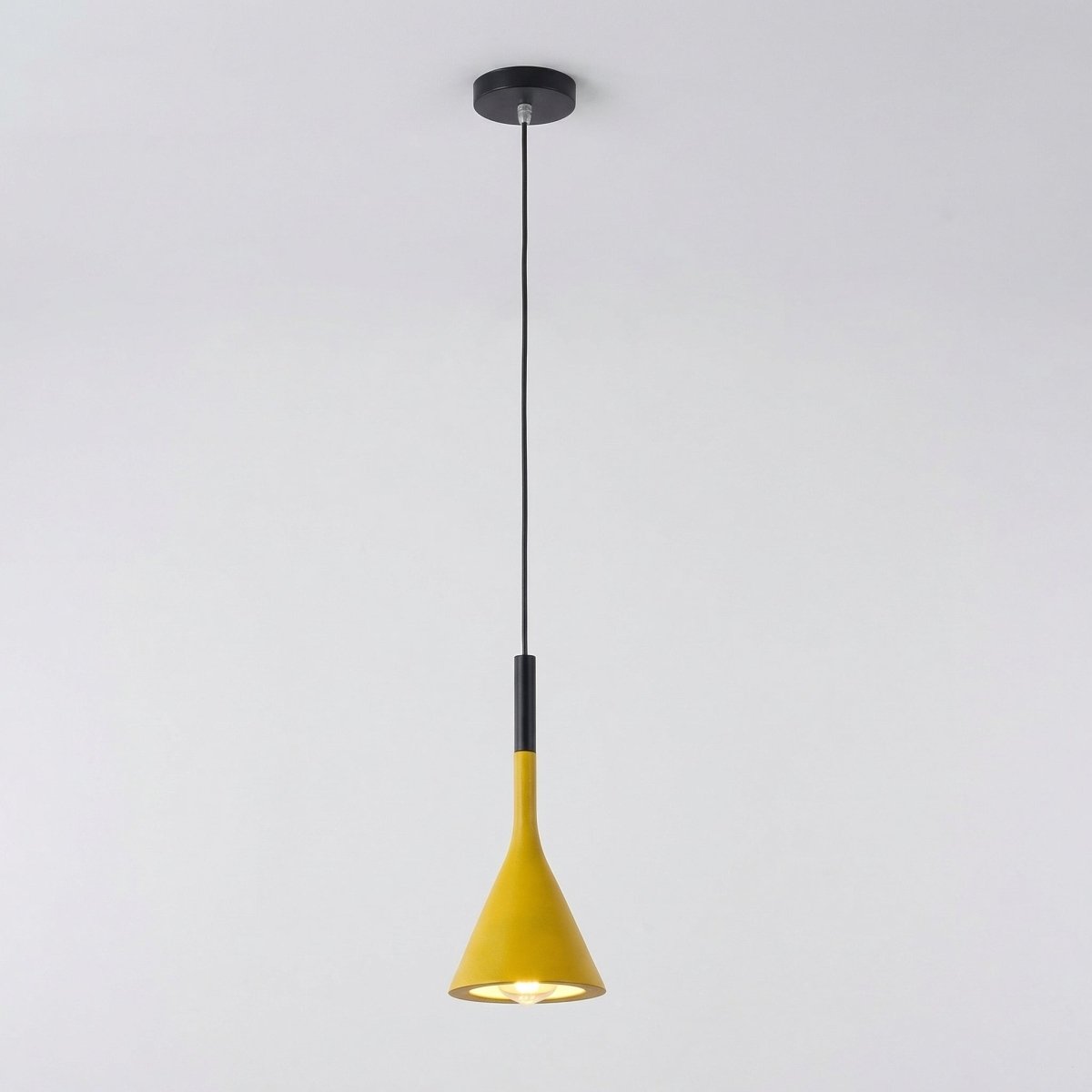 Aluminum Cone Pendant Light, Nordic Minimalist Design, 12-Inch Drop