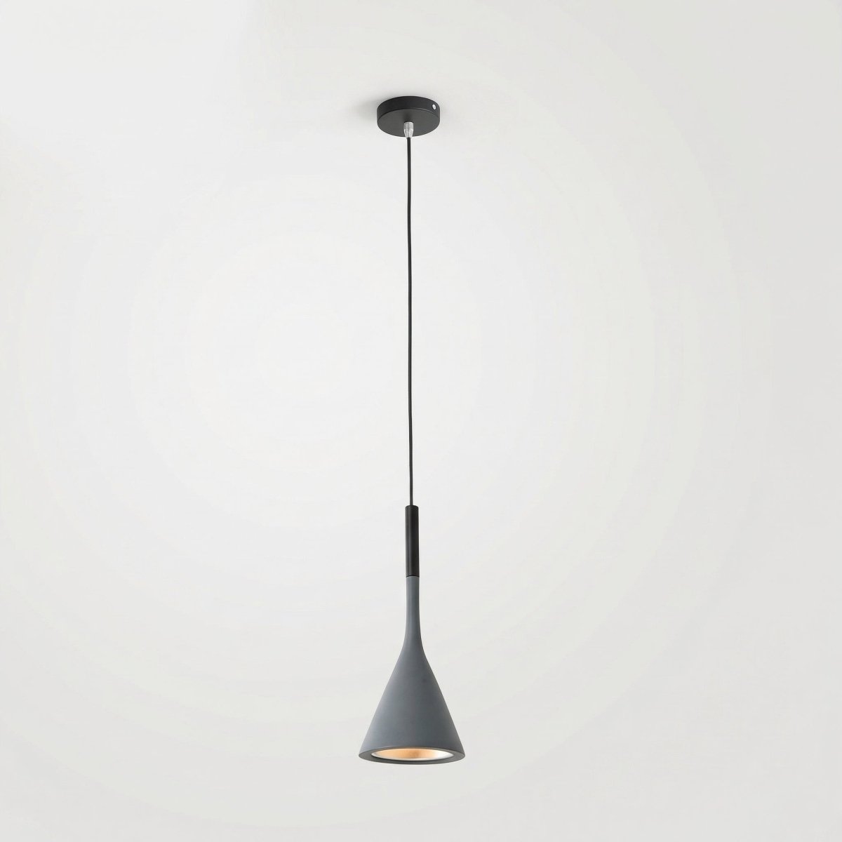 Aluminum Cone Pendant Light, Nordic Minimalist Design, 12-Inch Drop