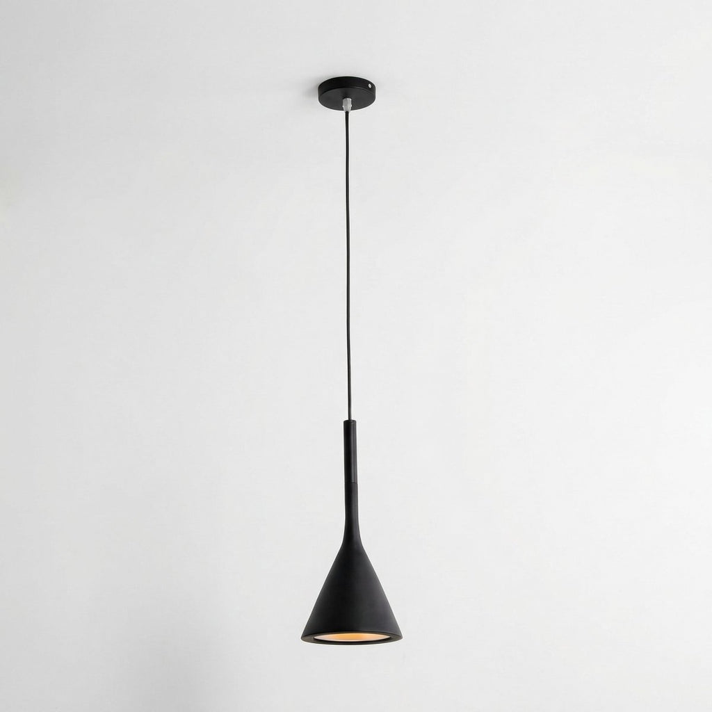 Aluminum Cone Pendant Light, Nordic Minimalist Design, 12-Inch Drop
