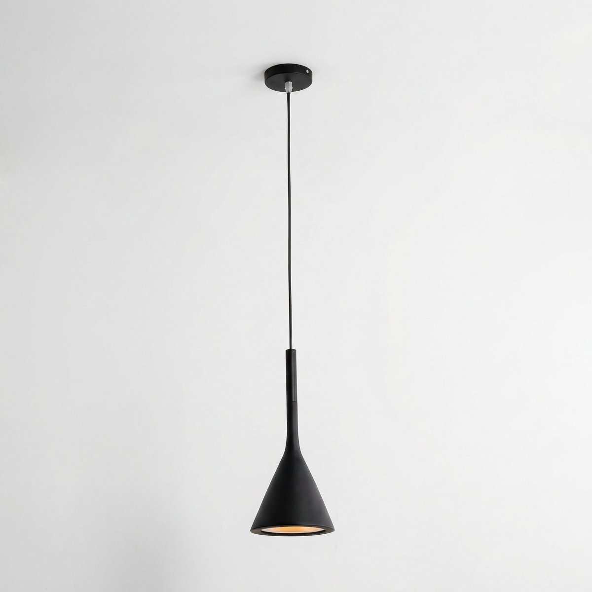Aluminum Cone Pendant Light, Nordic Minimalist Design, 12-Inch Drop
