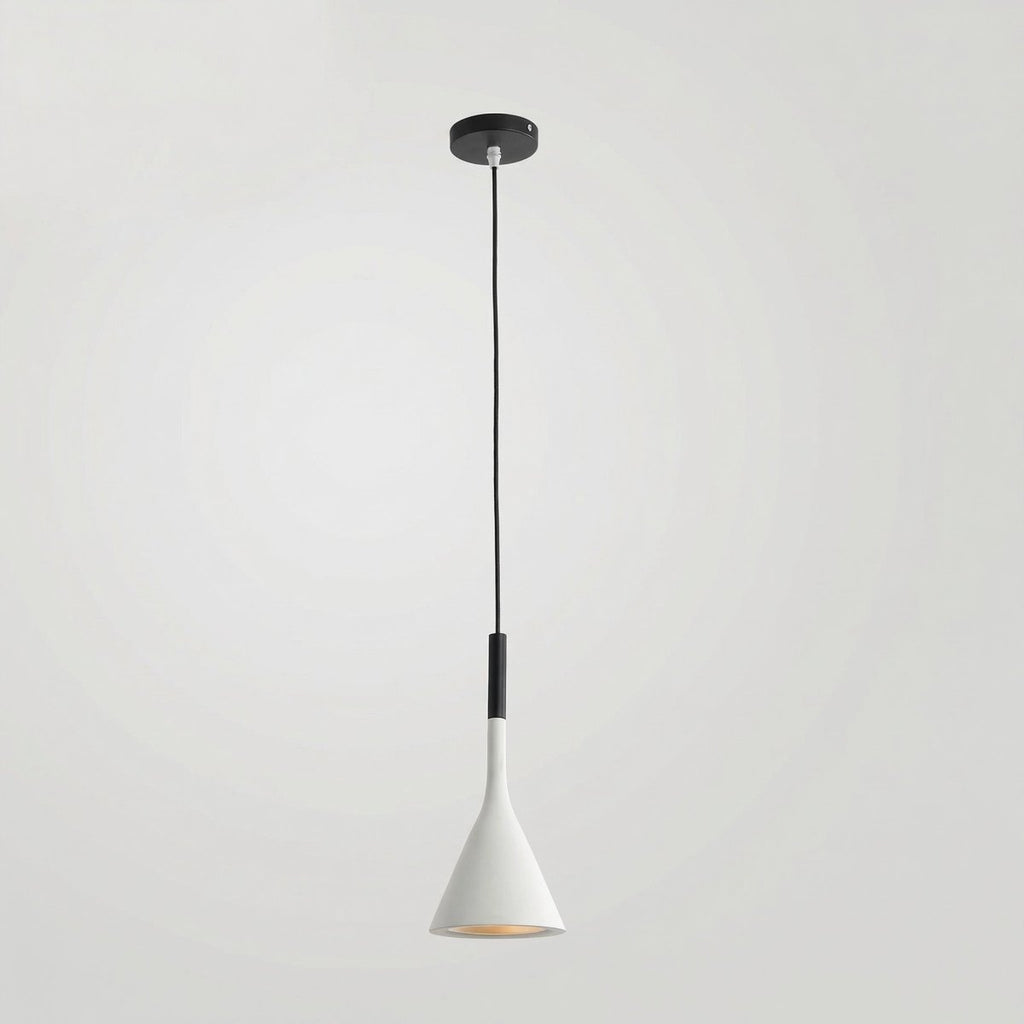 Aluminum Cone Pendant Light, Nordic Minimalist Design, 12-Inch Drop