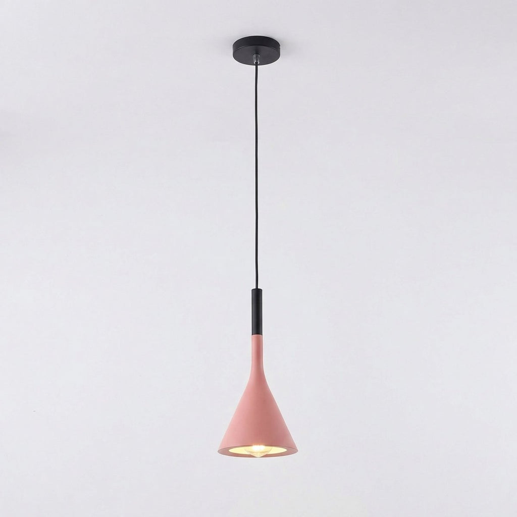 Aluminum Cone Pendant Light, Nordic Minimalist Design, 12-Inch Drop