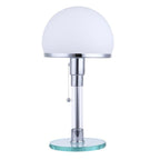 Table Lamp, Nordic Bauhaus Style, Fabric Shade & Metal Base