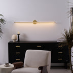 Minimalist Linear Wall Lamp, Metal LED Vanity Light, 3000K, Dimmable