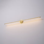 Minimalist Linear Wall Lamp, Metal LED Vanity Light, 3000K, Dimmable