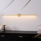 Minimalist Linear Wall Lamp, Metal LED Vanity Light, 3000K, Dimmable