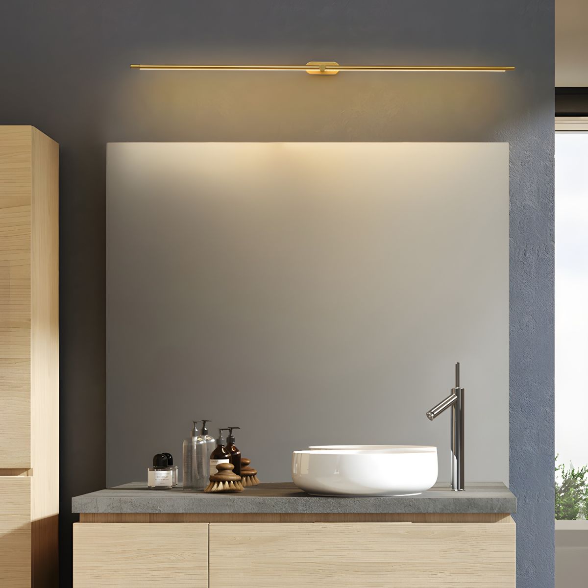Wall Lamp, Rechargeable Cordless Linear LED, USB, Remote Dimmable