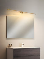 Minimalist Linear Wall Lamp, Metal LED Vanity Light, 3000K, Dimmable