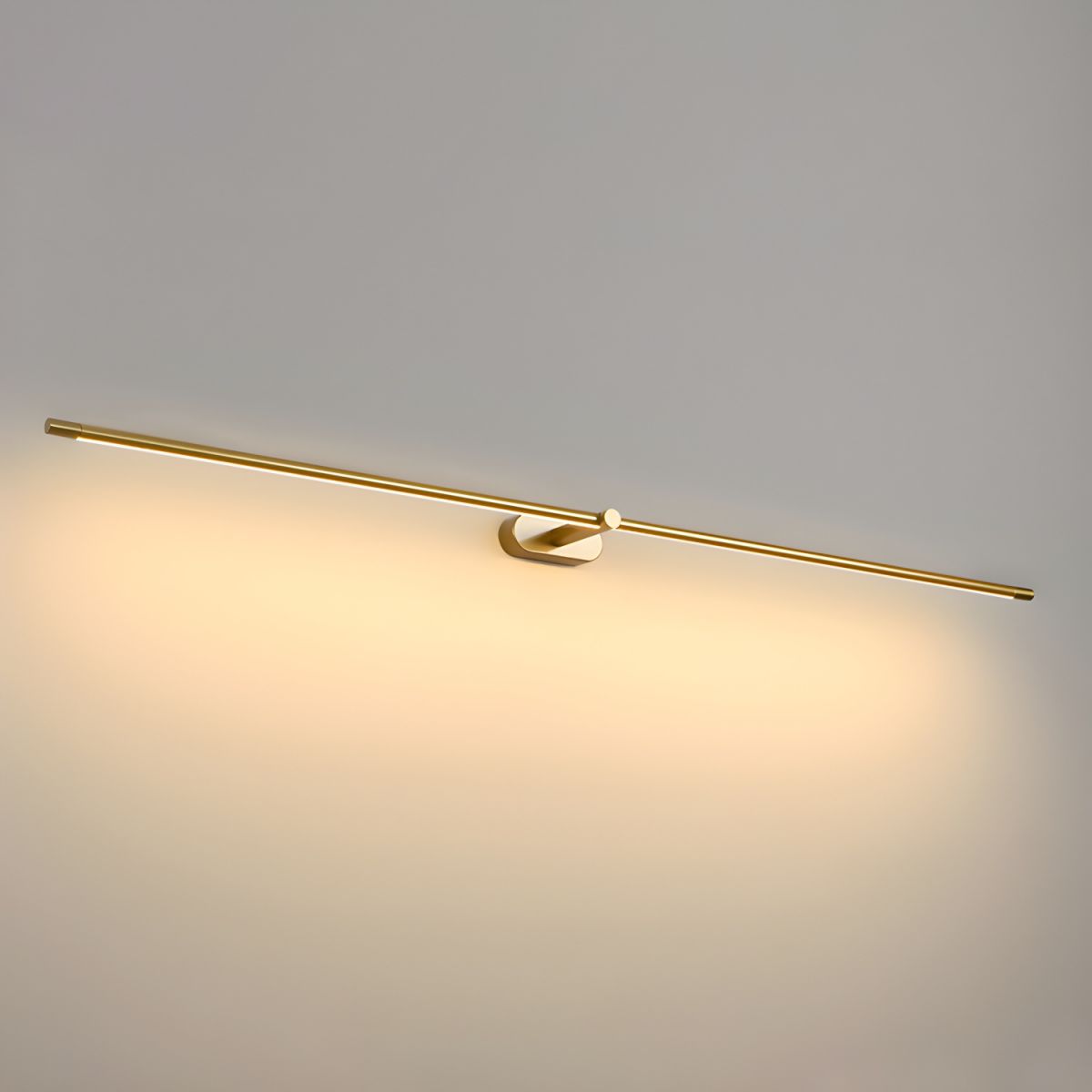 Minimalist Linear Wall Lamp, Metal LED Vanity Light, 3000K, Dimmable