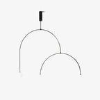 Chandelier, Mobile Opaline Glass Globes, Brass or Black, G9 and G4