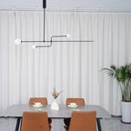 Chandelier, Mobile Opaline Glass Globes, Brass or Black, G9 and G4
