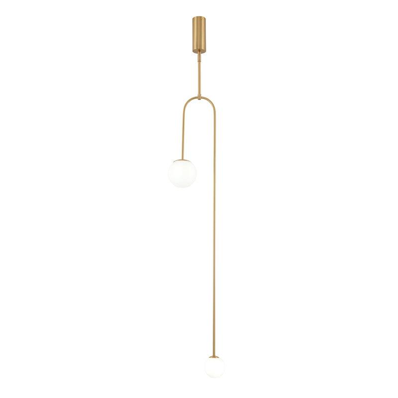 Opaline globe chandelier shown against a plain background