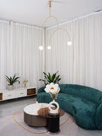 Mobile chandelier configuration with multiple glass diffusers
