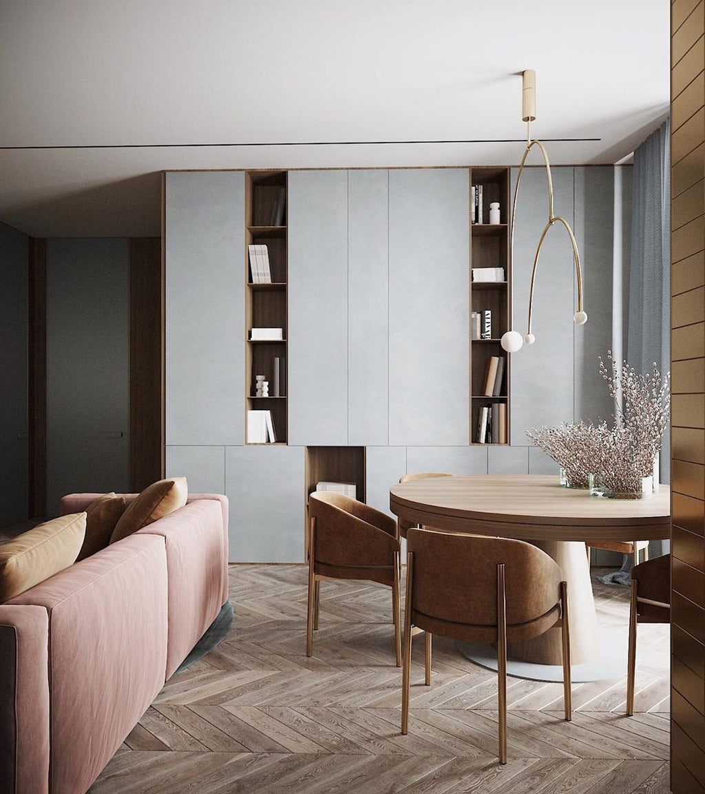Chandelier, Mobile Opaline Glass Globes, Brass or Black, G9 and G4