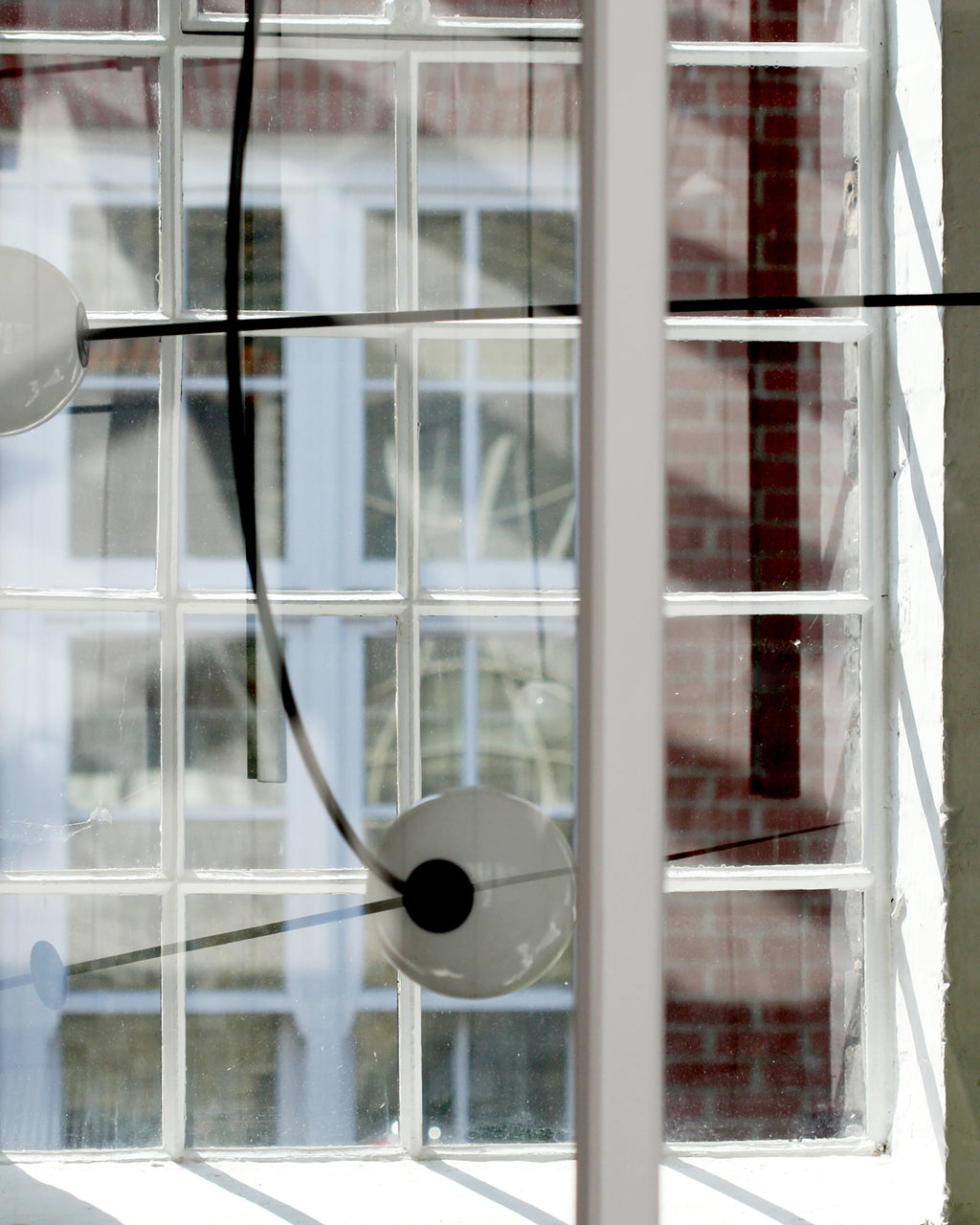 Chandelier, Mobile Opaline Glass Globes, Brass or Black, G9 and G4